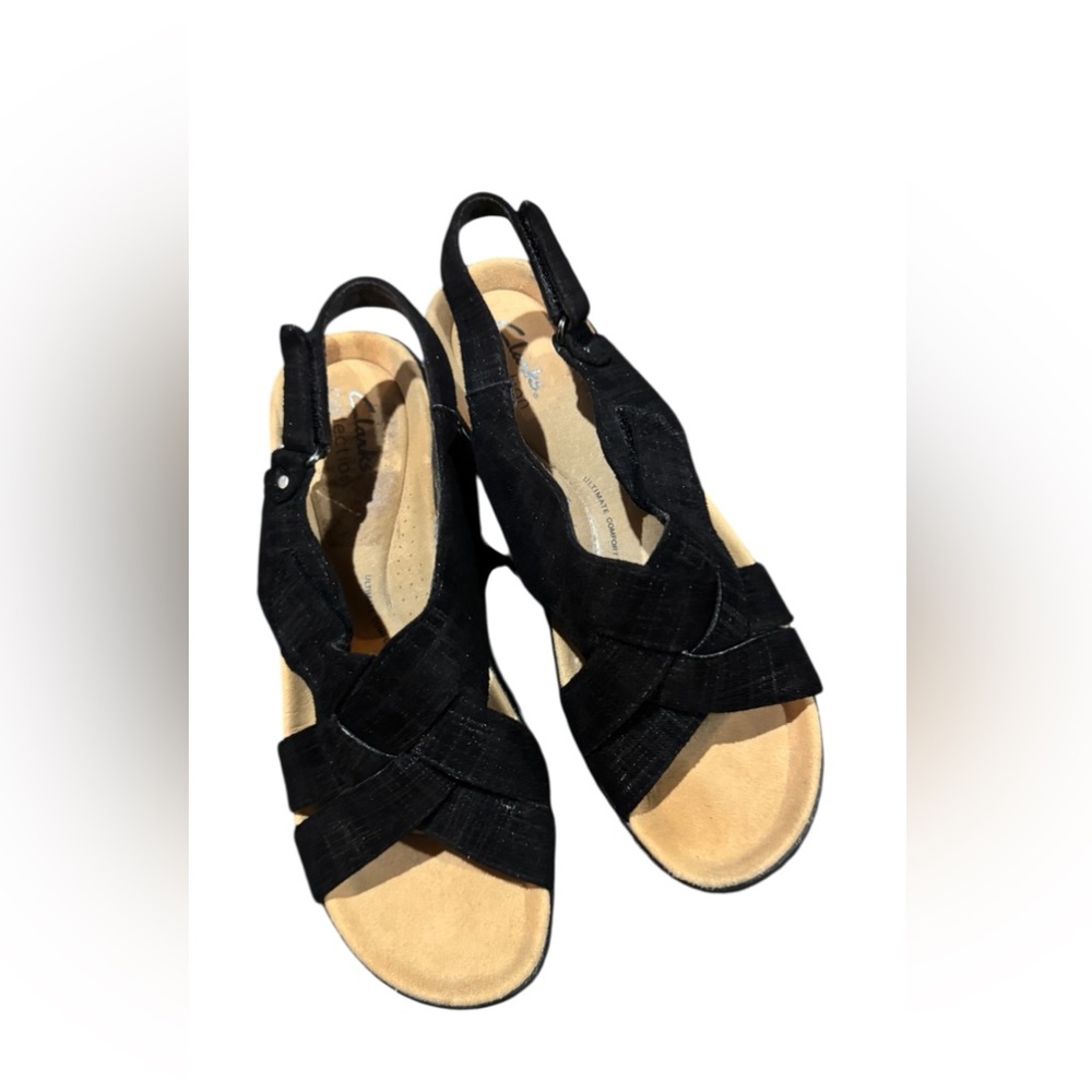 Clarks Women's Merliah Echo Black Interest Slingback Sandal US 9